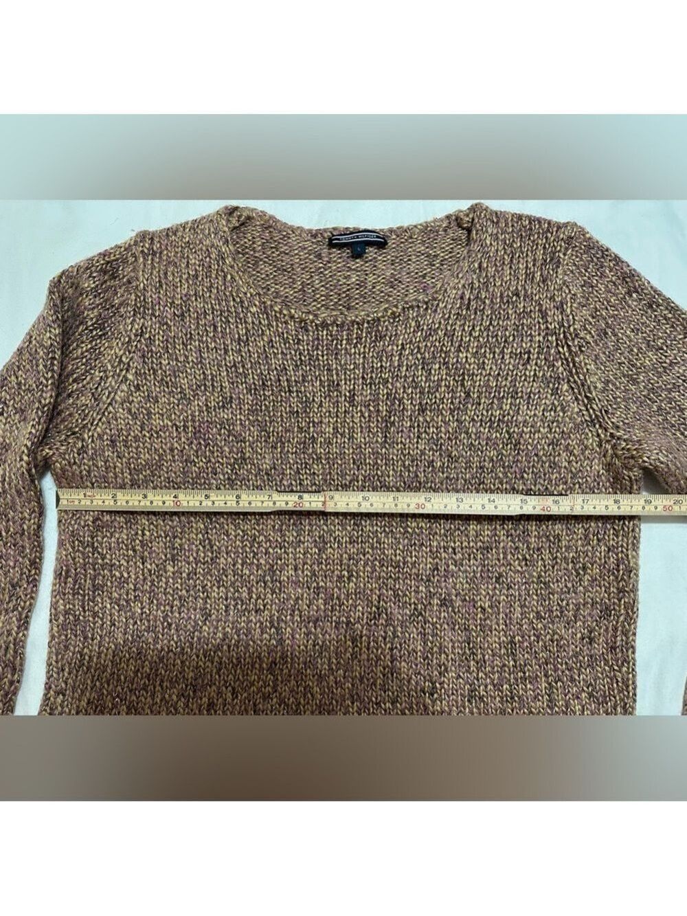 Tommy Hilfiger Gold Thread Mohair Sweater Shimmer Knit Winter Women’s L Heavy - Picture 8 of 16